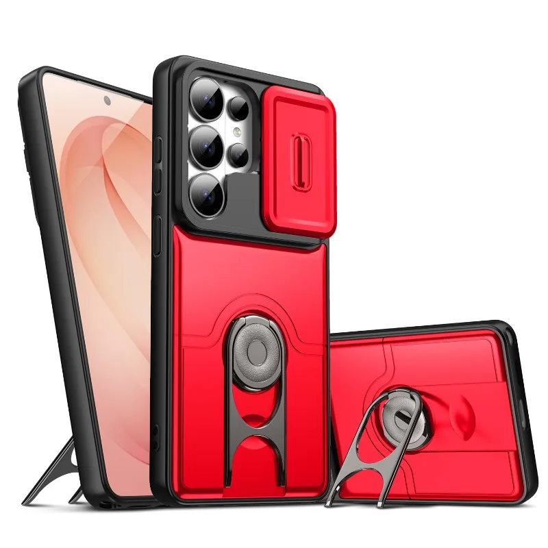 Enhanced Shockproof Armor Cover with Slide Camera Protection & Magnetic Holder