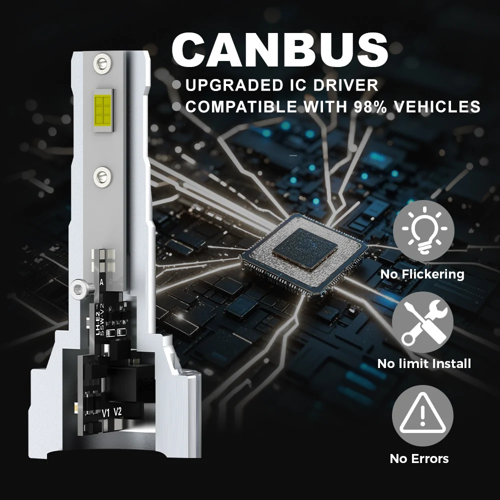 2pcs Q2N Canbus H8 H11 HB4 9006 PSX24W H27W/1 880 H27W/2 881 5202 H16EU LED 조명 자동차 안개등 60W 20000Lm 흰색 노란색 바이컬러