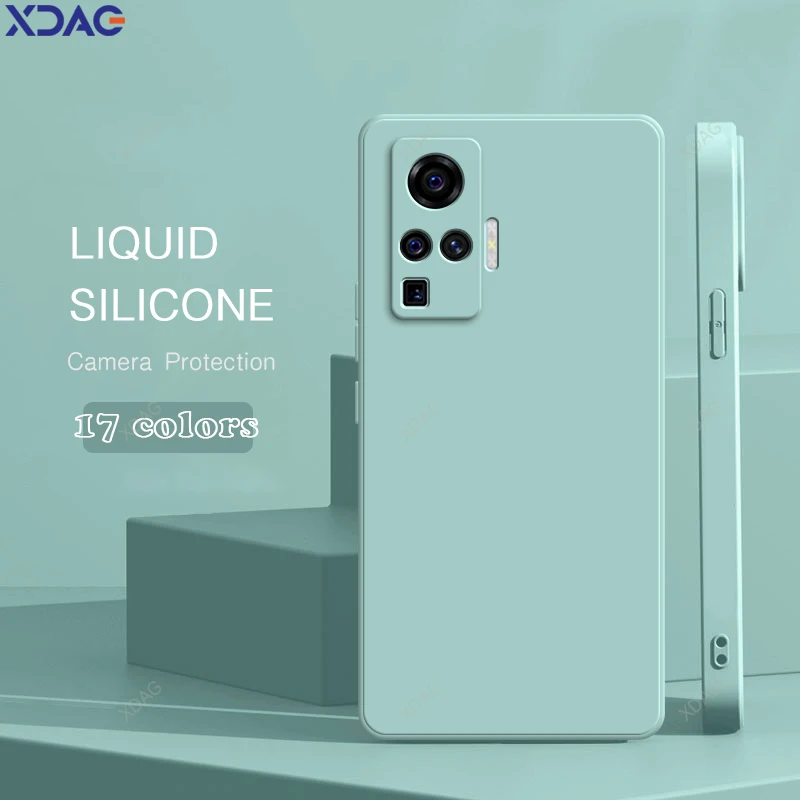 Защита для Камеры Оригинальная Φ для VIVO X50 Pro X51 X50Pro Plus чехол Чехол из жидкого силикона аксессуары внутренняя флокировка чехол