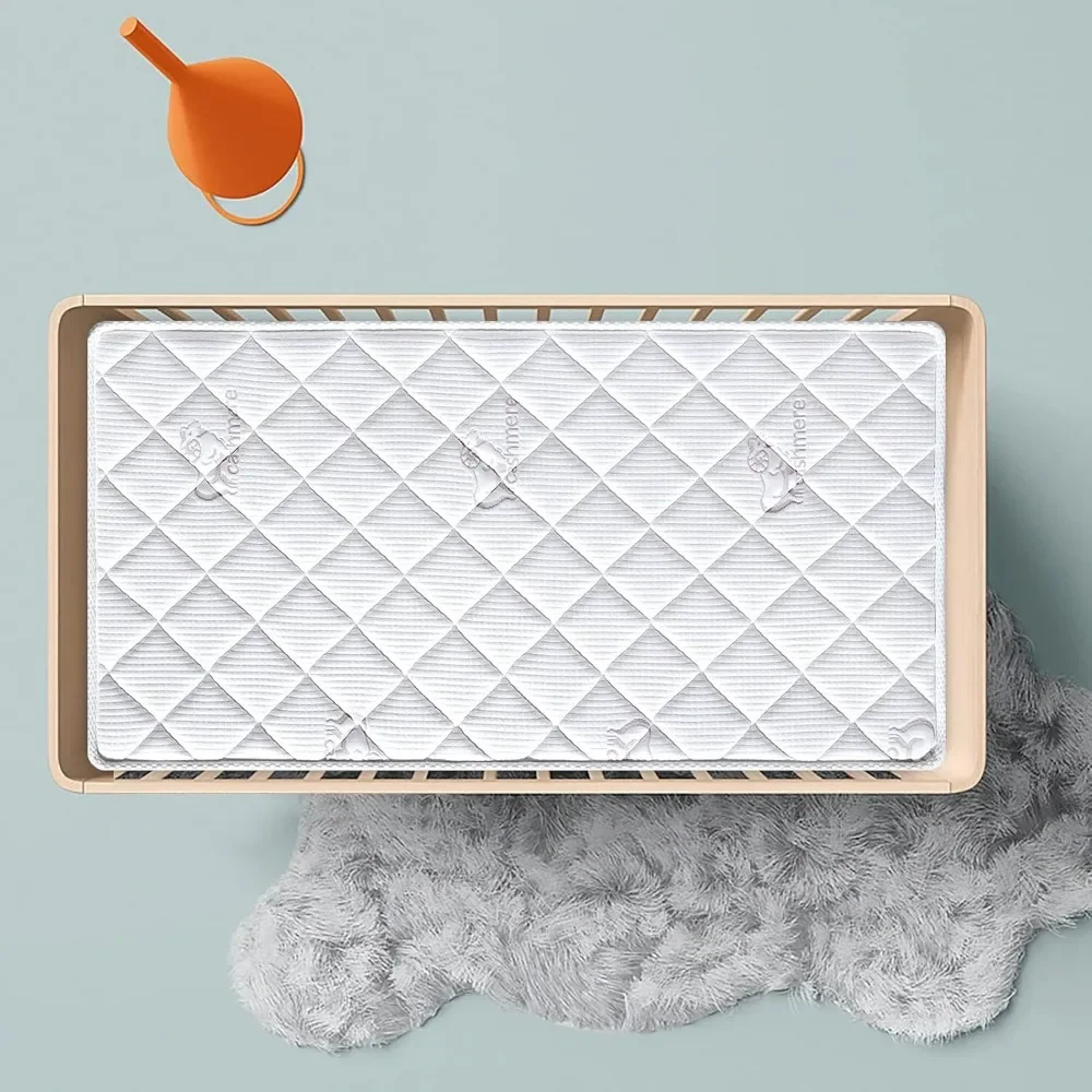 Premium Dual-Sided Crib & Toddler Mattress,100% Knitted Fabric,Premium Fleece-Hypoallergenic,5" Firm Soft Crib Mattress 6