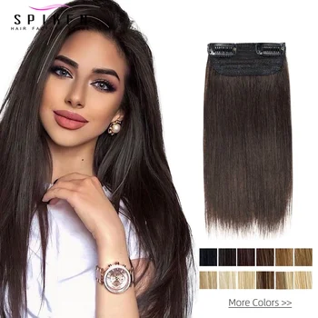 SPIKFN Honey Blonde Clip In Human Hair Extensions Machine Remy Hair Invisible Tic Tac One Piece Clip Hair Extension