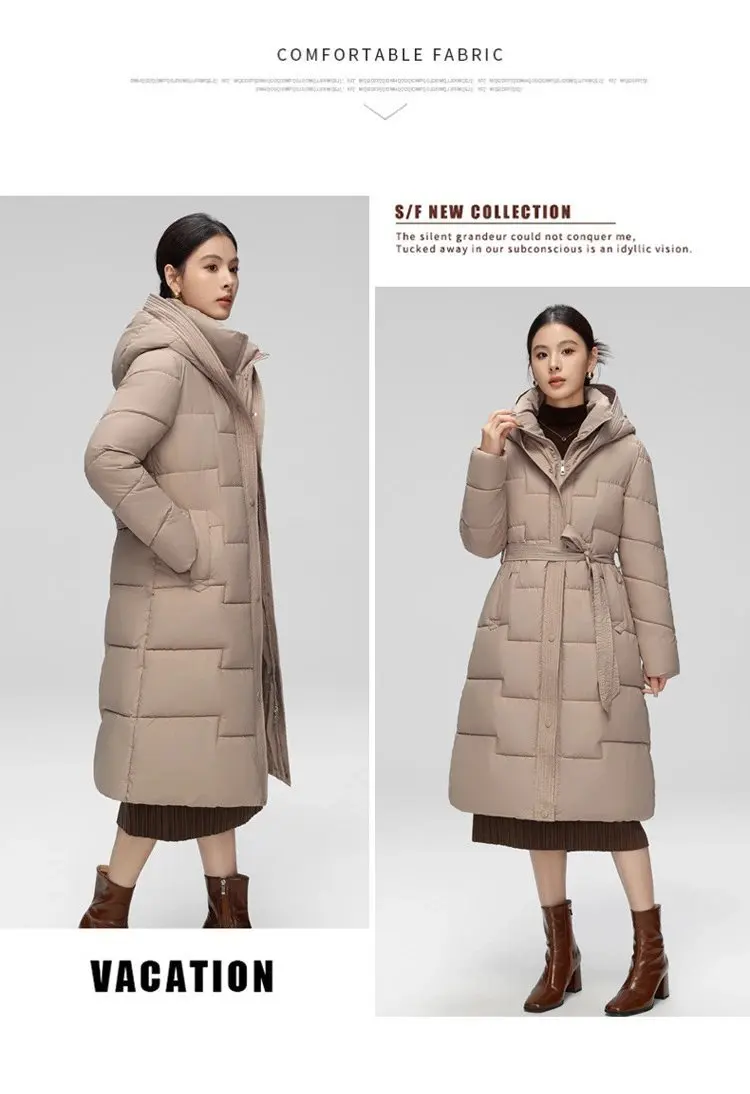 Women Winter Mid-Length Cotton Padded Jacket With 2025 New Women Warm Thicken Cotton Coat Korean Loose Hooded Parkas Outwear