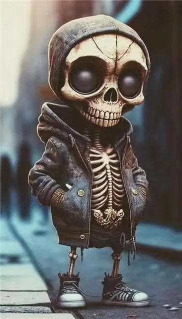 

Skeleton Memorial Collectible Halloween Decoration Cool Skeleton Figurines Resin Crafts Statue for Home Office Desk Decorations