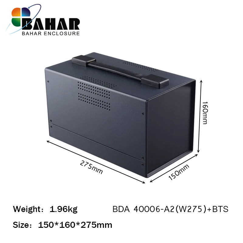 Metal Bateria Gabinete para Eletrônica Caixa de Ferro Caixa de Conexão do Fio Caixa do Instrumento Projeto Habitação Bda40006-w275