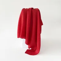 Fashion Wrinkle Bandana Head Women Scarf Solid Color Cotton Hijab Scarfs for Ladies 90CM Square Shawls Wraps Soft Neck Scarves 6