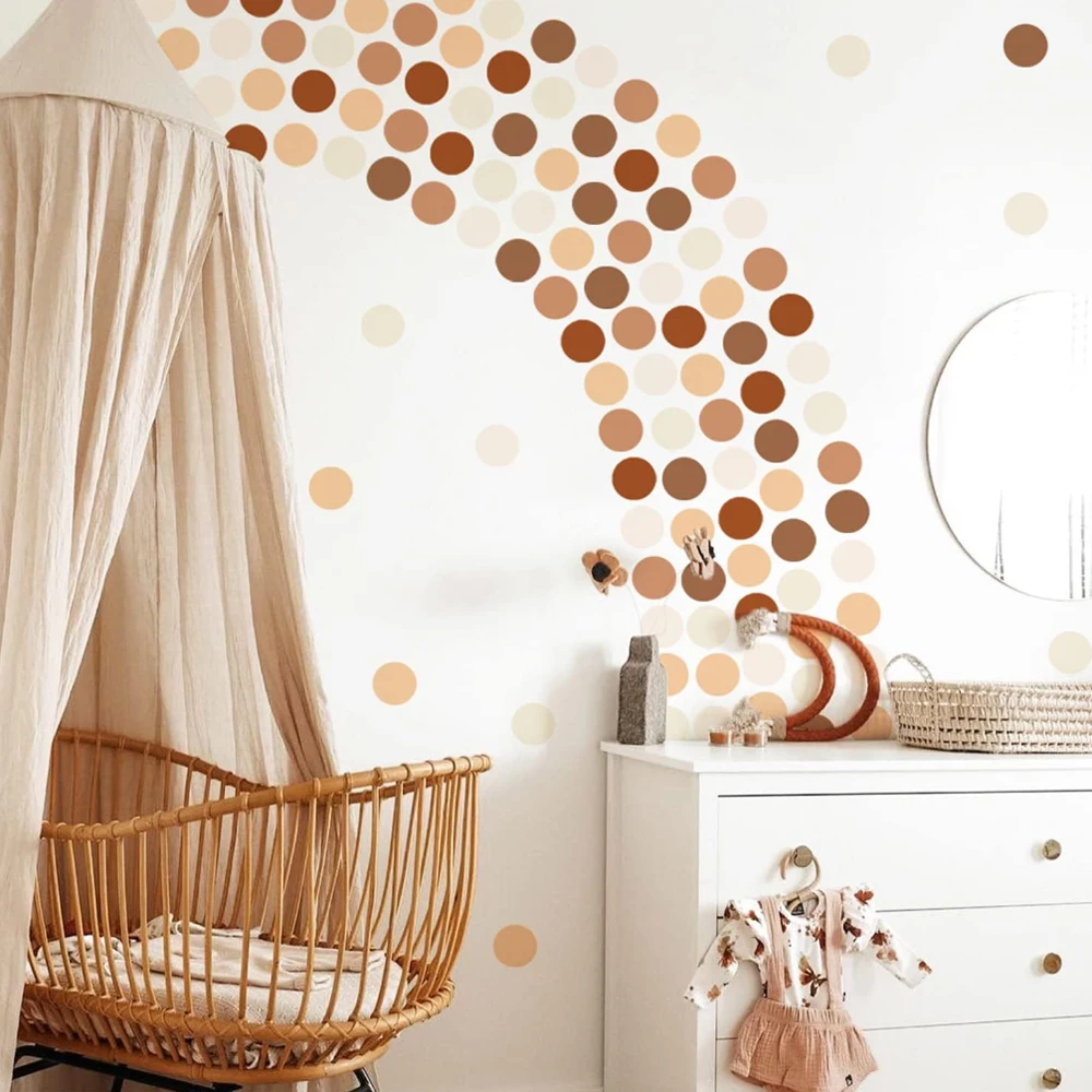 Creative Boho Polka Dot Wall Stickers for Children's Room Baby Girls Boys Nursery Room Home Decor Cartoon Kids Vintage Stickers luminous wall stickers,wall stickers,vinyl decal stickers