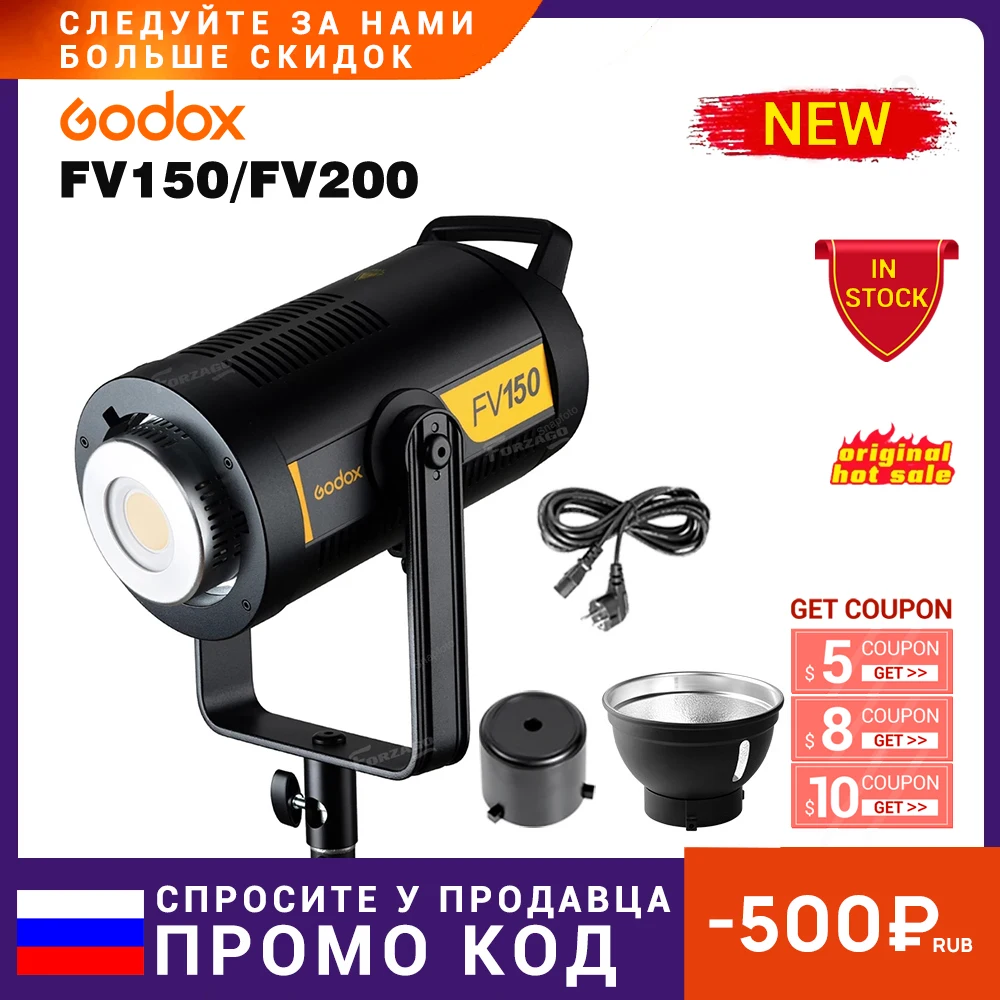 Godox Flash de sincronización de alta velocidad, luz LED continua CRI