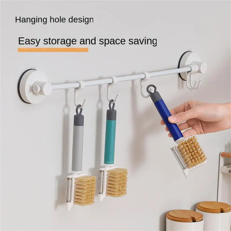 Fruit Vegetable Brush Kitchen Potato Cucumber Stainless Steel Hole Digging Peel Knife Brush Multifunctional Pot Bowl Clean