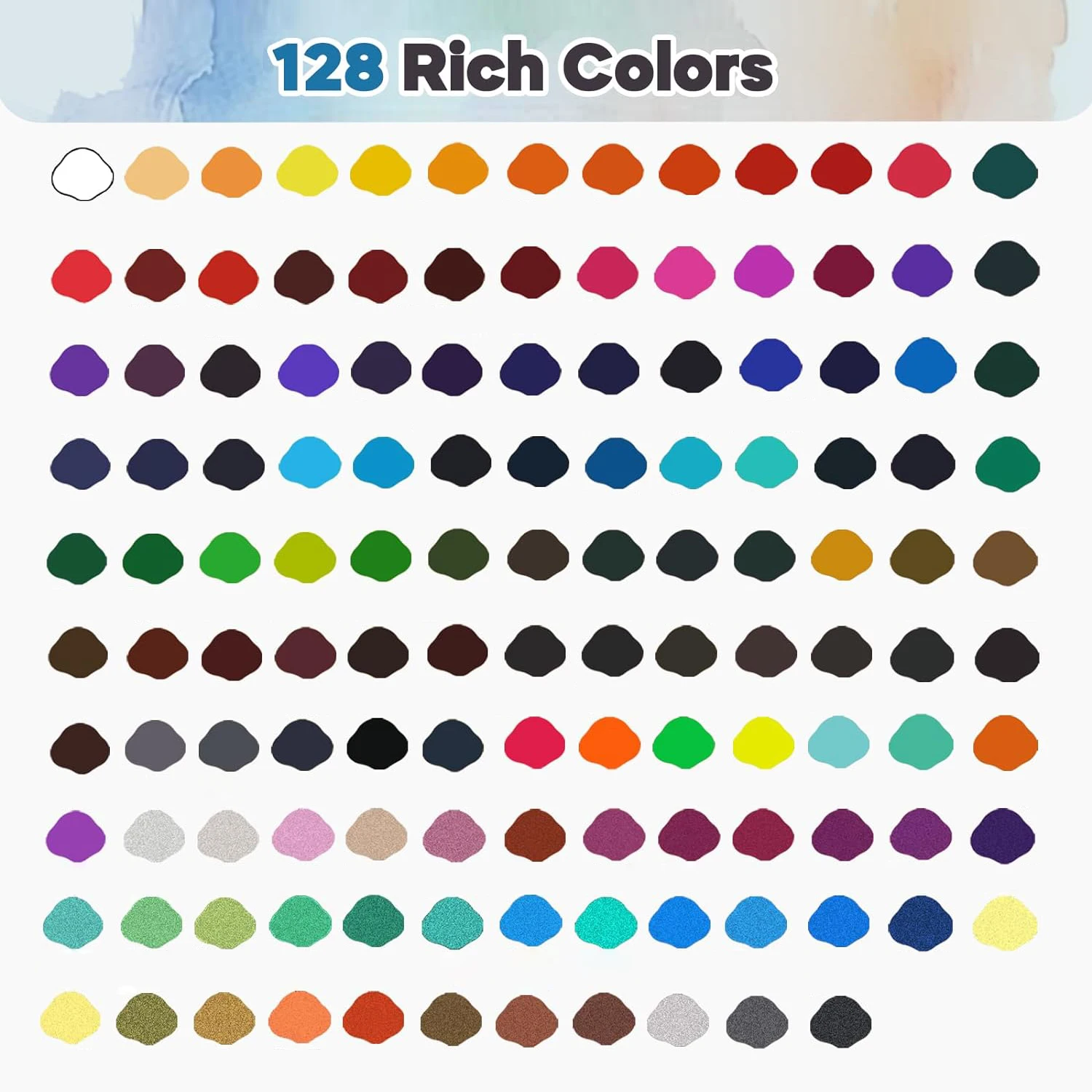 128Colors Watercolor Paint Set Water Brush Pens Drawing Pencil Ideal For Painting Drawing Art Supplies For Adults