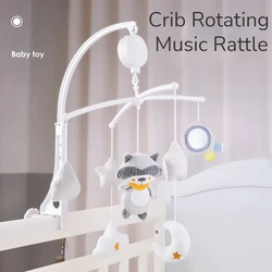 Baby Crib Mobile Bed Bell Rattle Holder 0-12 Months 360° Rotary Carousel Bracket+Music Box  Infant Crib Spiral Stroller Toy