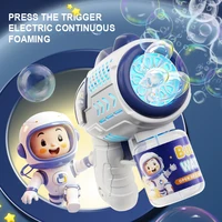 Space Astronauts Fully Automatic Bubble Gun Rocket Bubbles Machine Automatic Blower with Bubble Liquid Toy for Kids Bubble Gift 3