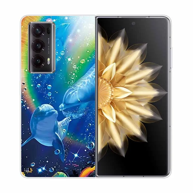 Enhanced Clear Print Hard Case with Wolf and Lion Design