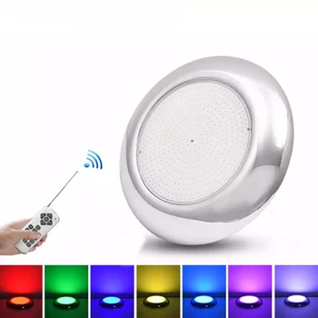 Illuminazione subacquea per stagno riempita di resina con luce per piscina a LED in acciaio inossidabile di nuovo design RGB multicolore con telecomando 1