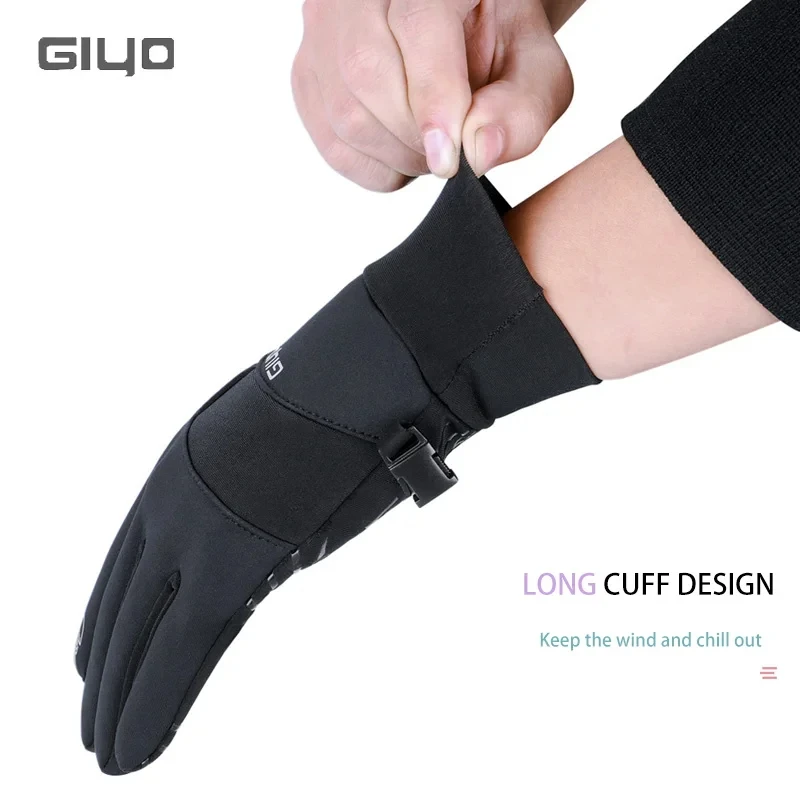 GIYO Winter Cycling Gloves Men Women Touch Screen Anti-slip Windproof Thermal Gloves Bicycle Outdoor Sports Full Finger Mittens 5
