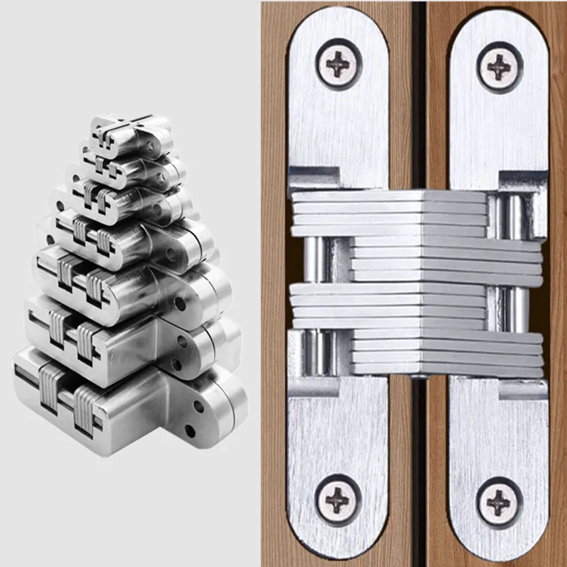 Hidden Gate Hinge Stainless Steel Invisible Hinges Concealed Barrel Wooden Box 180 Degree Folding Heavy Duty Built-in Door Hinge stainless steel hinges door hinges