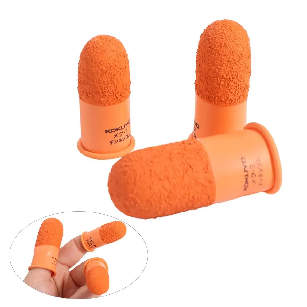 Multi-purpose Non-slip Finger Cover Natural Rubber Anti-static Fingertips Protector Gloves Reusable Counting Orange Finger Cots protective gloves antistatic gloves silicone finger protector