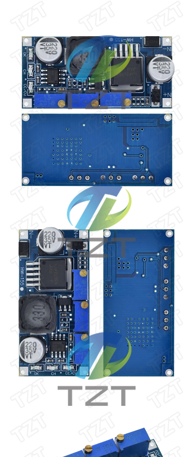 TZT LM2596 LED-Treiber DC-DC Step-down Einstellbares CC/CV-Stromversorgungsmodul Batterieladegerät Einstellbar LM2596S Konstantstrom – Detail 5