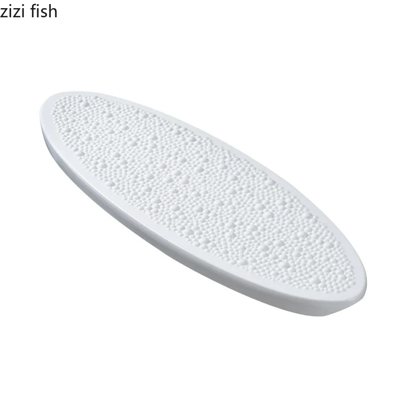 Pure White Bead Dot Texture Ceramic Sushi Plate Oval Dessert Plate Snack Dim Sum Dish Molecular Cuisine Creative Tableware