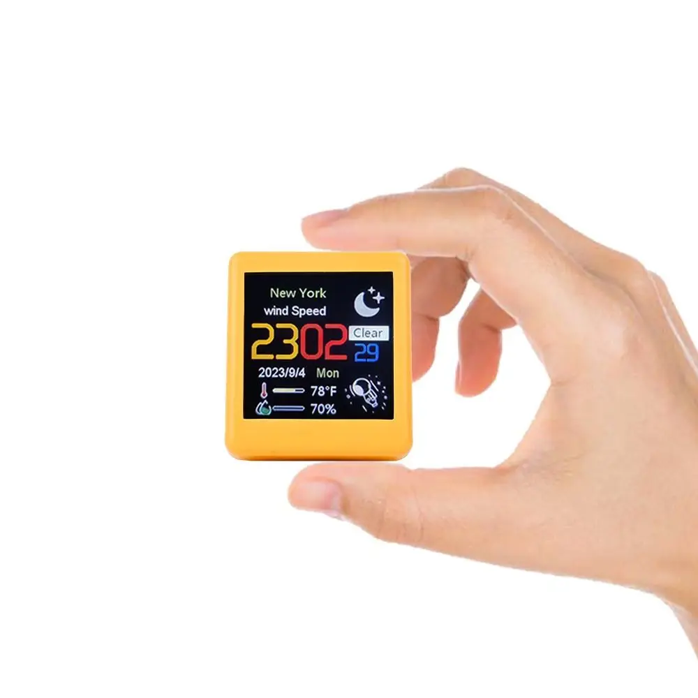 Lectronic Album Smart Clock WiFi USB Charging Weather Forecast Station Plastic with Full Screen Gif Animation Mini Desk Clocks lcd digital clock,digital desk clock,mini desk clock
