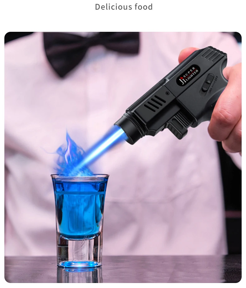 Description Picture 6 of itemGas Lighter Windproof BBQ Cooking Kitchen Jet Turbine Torch Lighter Large Capacity Airbrush Jewelry Metal Welding Tool Lighter