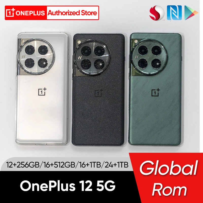 

OnePlus 12 5G Global Rom Snapdragon 8 Gen 3 6.82'' 120Hz AMOLED Display Screen 50MP 100W SuperVooc Charge 5400mAh Battery