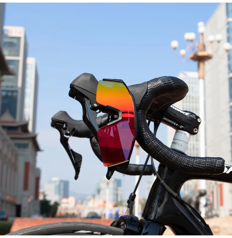 Kapvoe fahrrad brille polarisiert mtb rennrad brille uv400 schutz sonnenbrille ultraleichte sport brillen ausrüstung – Detail 5