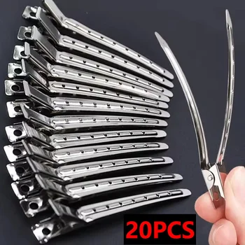 Fermagli per capelli argento donna Morsetti per sezionamento per parrucchiere in metallo Morsetti per taglio di capelli da barbiere Utilizzare strumenti per lo styling Radice di capelli Forcina soffice 1