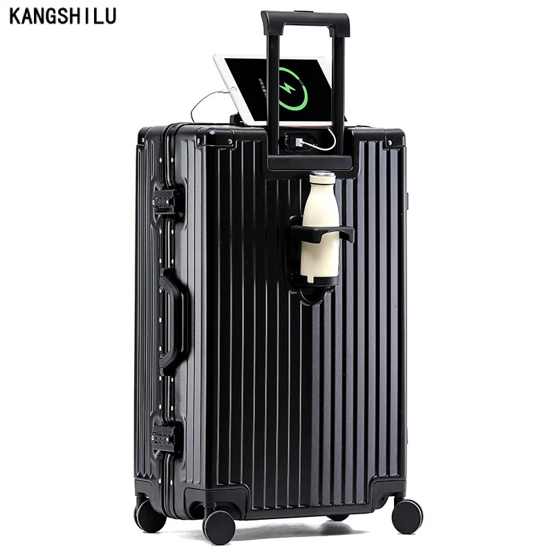 MIERSPORT Travel Suitcase Aluminum Frame Universal Wheel Rolling Luggage Bag