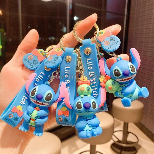 Disney Stitch Keychain Kawaii Cartoon Anime Lilo & Stitch Couple Keyring  Car Keychain Keyholder Bag Charm Pendant Accessories - AliExpress