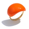 Yhpup – bague en acier inoxydable, bonbon joyeux, multicolore, kaki, Orange, bleu, blanc, émail, étanche, réglable, bijoux à breloques