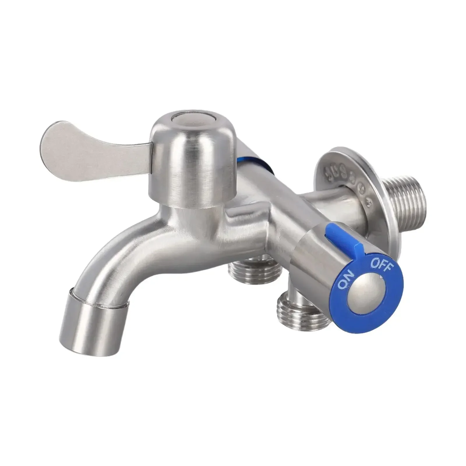 Bathroom Accessories Three Way Faucet Stainless Steel Bathroom Tap Sink Faucet Washing Machine Faucets Balcony Mop Pool Toilet Diverter 1x