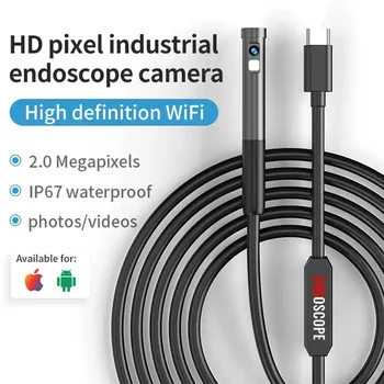 8mm 3in1 Piping Endoscope Single Dual Lens Type C Flexible Wire Inspection Tools Camera For Smartphone Android Cars Iphone 8 IOS 1