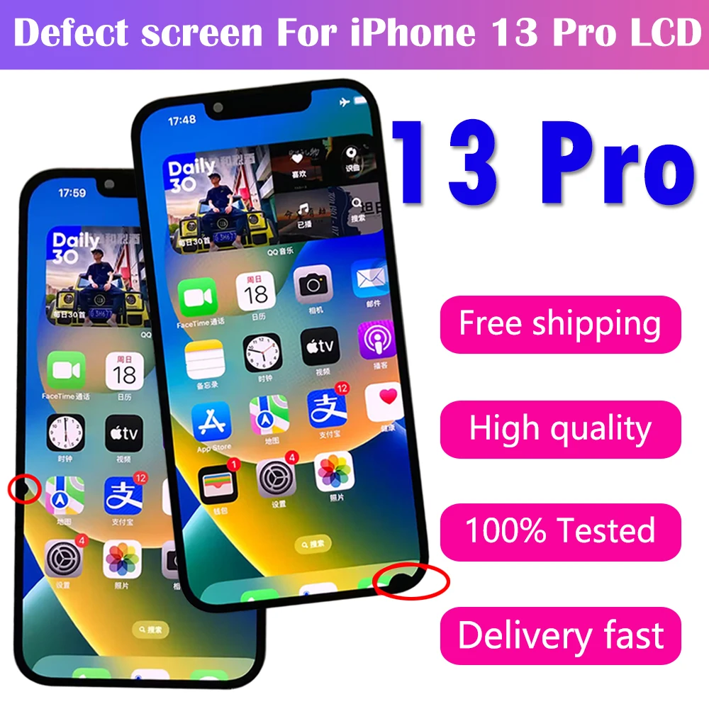 Dot Defect LCD Touch Screen Digitador Assembléia Display de