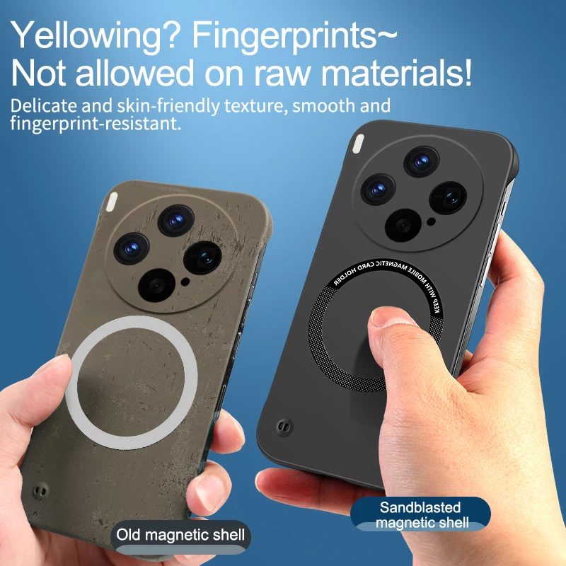 Ultra-Thin Frameless Phone Case with Magnetic Wireless Charging Compatibility