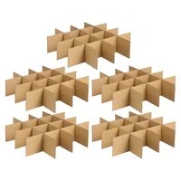 5 Pack Carton Partitions Boxes of Glass Glasses Dish Packing Divider Paper Apartment Moving Kit 1