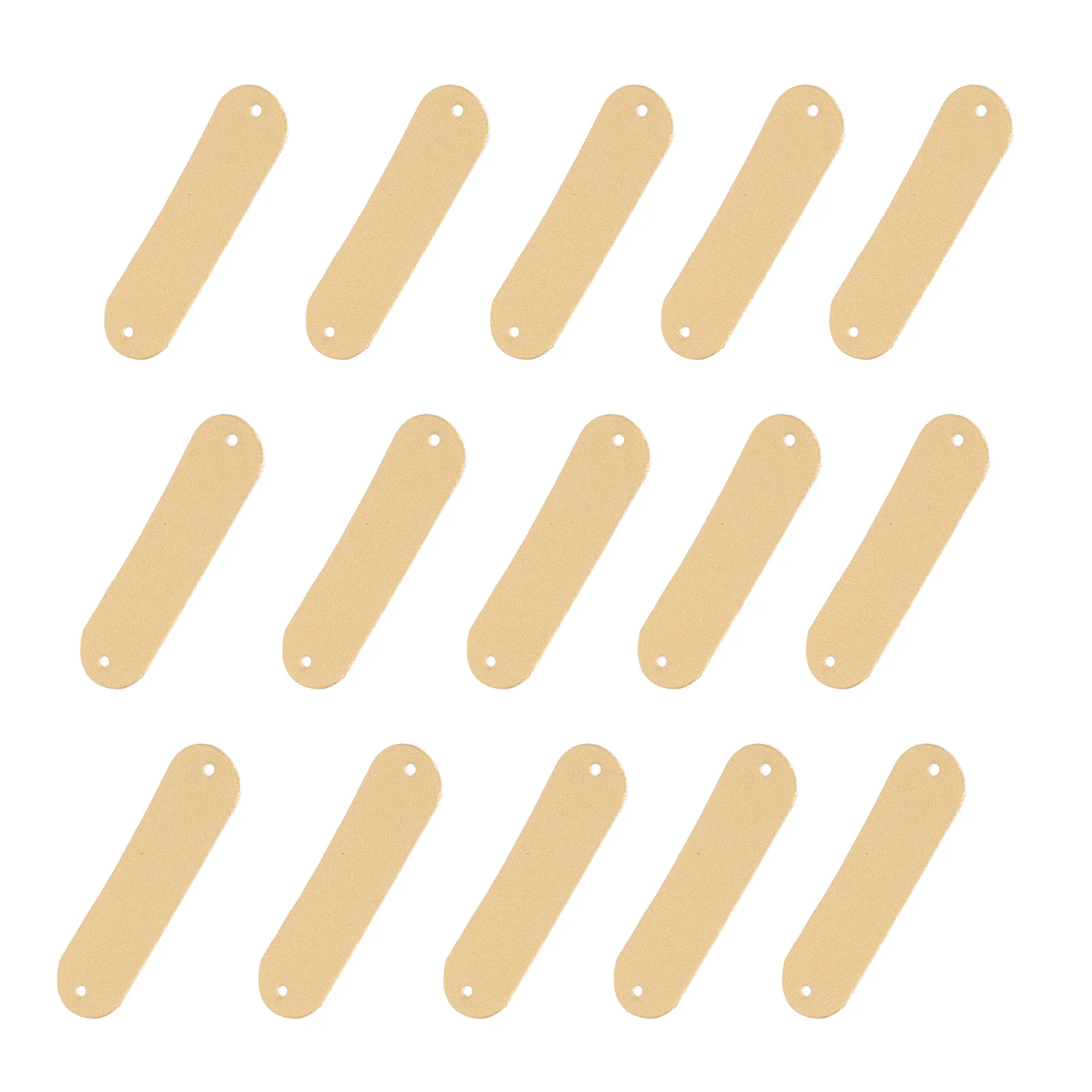 100Pcs 의류 DIY 라벨 빈 PU 태그 바느질 뜨개질 가방 공예 프로젝트 의류 액세서리 태그