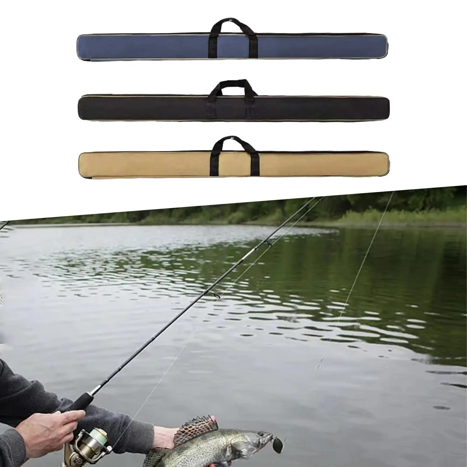 Fishing Rod Bag Large Capacity Carry Bag Fishing Bag Travel Gifts for Men Outdoor Fishing Rod Organizer Fishing Rod Holder