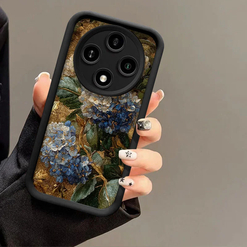 Creative Blue Hydrangea Floral Phone Case - Stylish Soft Cover