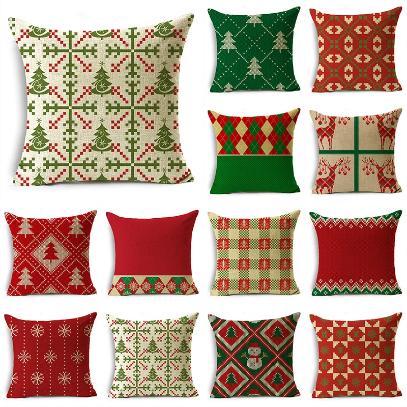 

Scandinavian Style Cushion Cover Stripe Sofa Home Decor For Friend Gift Linen Geometric Deluxe Plaid Pillow Cover Printed F505