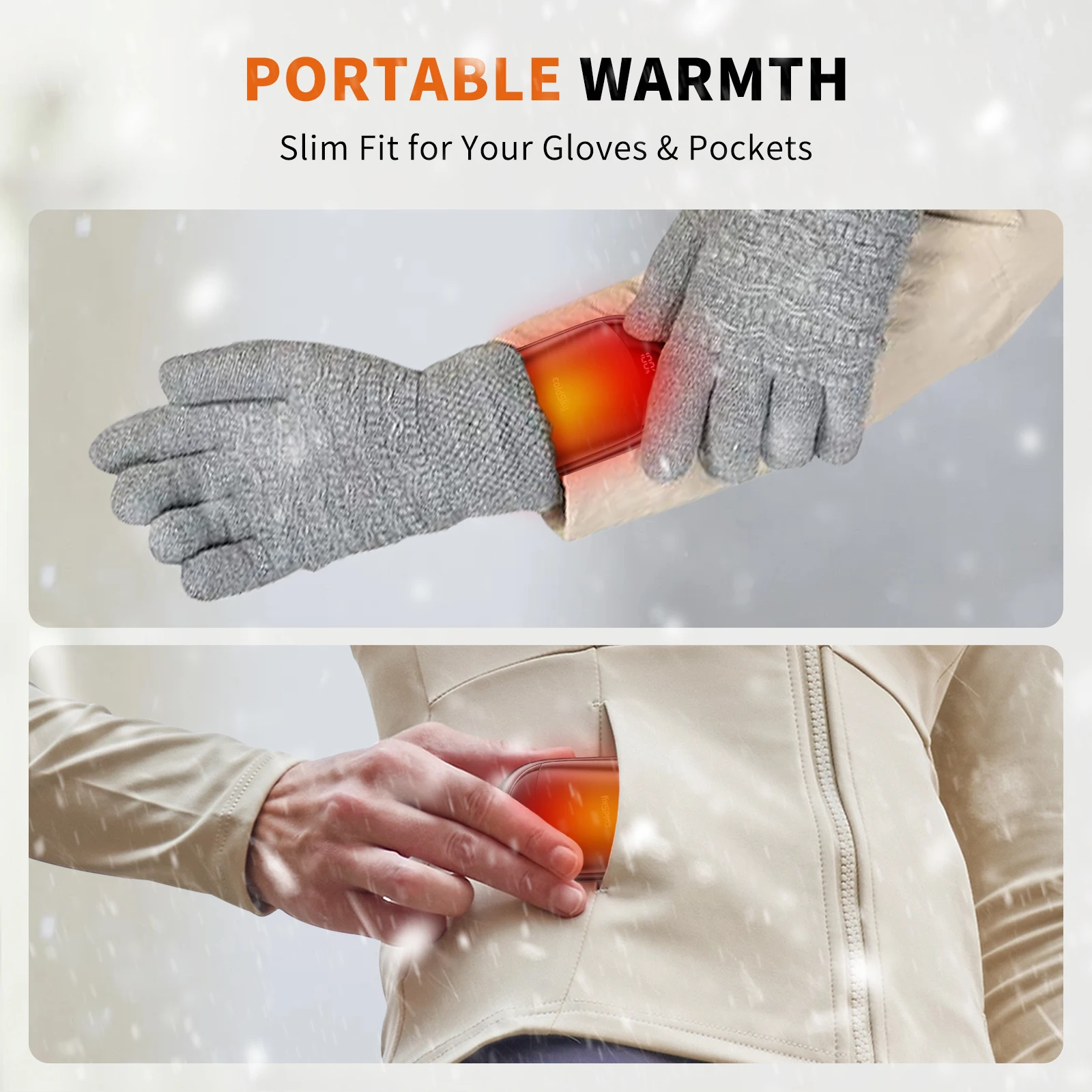 2Pack Rechargeable Hand Warmers Magnetic Electric Hand Warmer with Digital Display for Men Women Golfing Camping Hunting Hikking 5