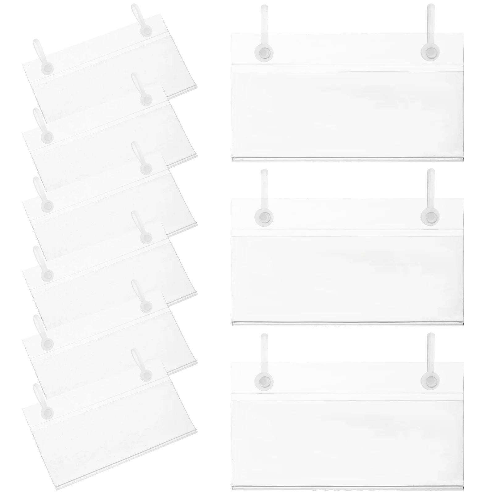 

50 Pcs Price Tag Display Shelf Wire Shelf Hooks Commodity Wear-resistant Sign Store Stand Display Pvc Show Rack