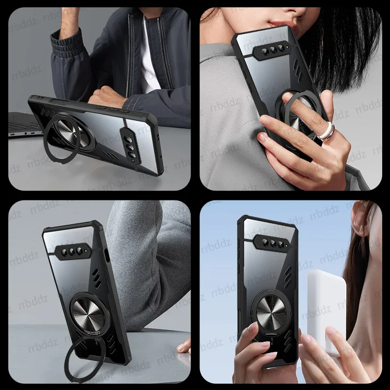 Enhanced Magnetic Phone Case with 360° Rotating Ring and Heat Dissipation