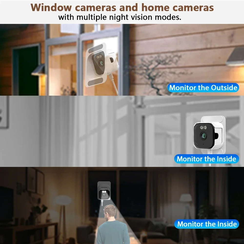 2K HD Smart Window Camera 2.4G/5G WiFi Indoor Cameras For Home Security Color Night Vision Motion Detection 24/7 Recording 2