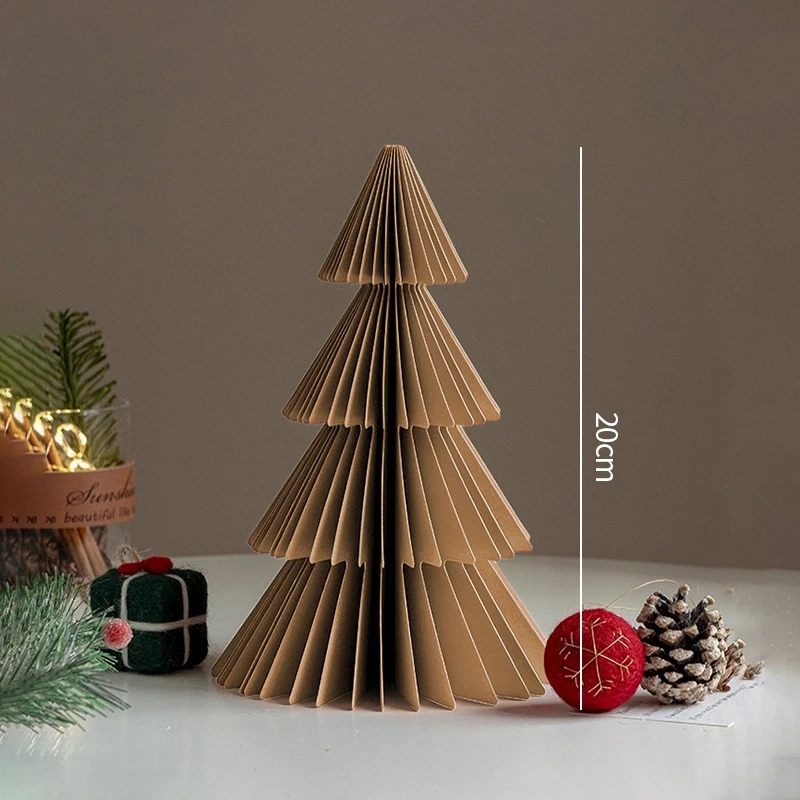 Festive Paper Honeycomb Ball Christmas Tree 3D Ornament for Home and Wedding Decor