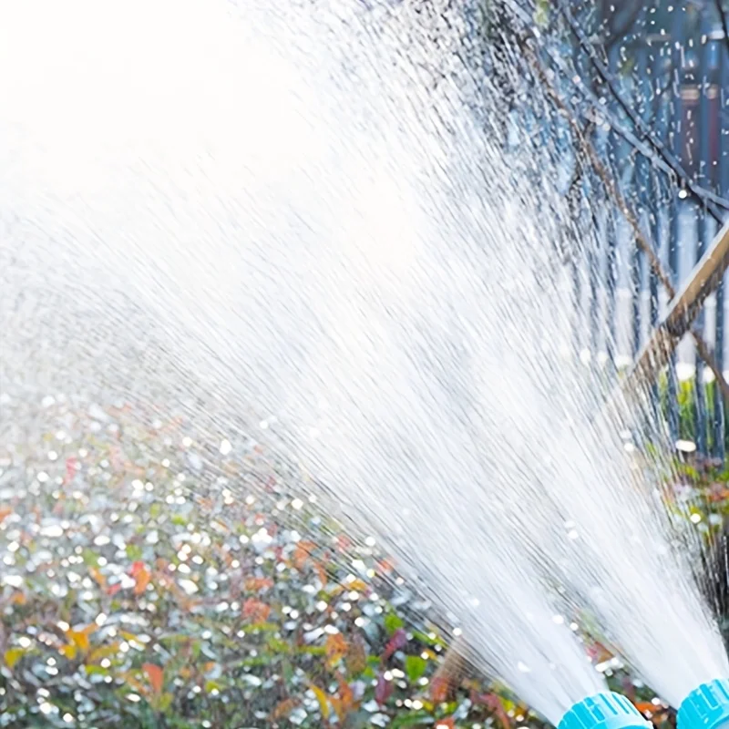 1pc Adjustable 6-Way Garden Sprinkler,High Flow Plastic Nozzle for Lawn, Patio,Vegetables,Battery-Free, Hose Connector