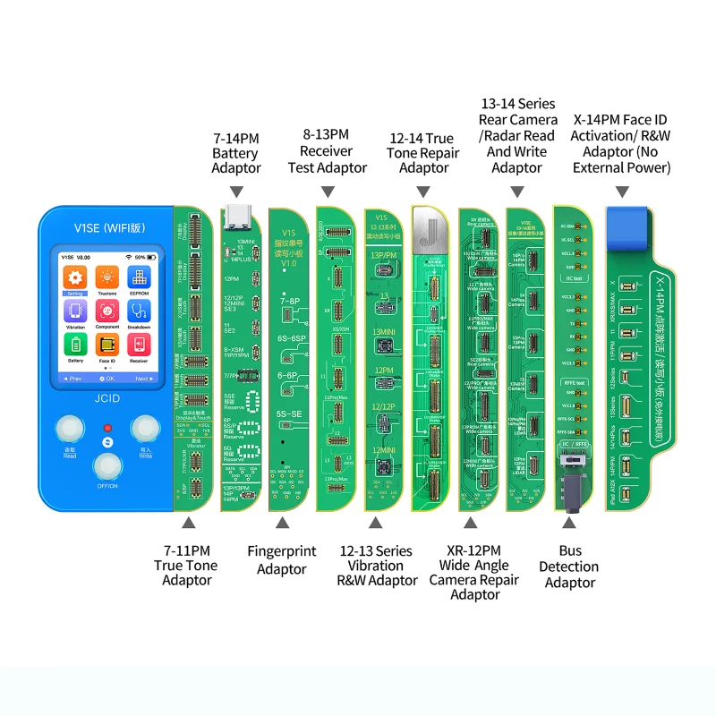JCID V1SE 10 in 1 True Tone Repair Face ID Adaptor Battery