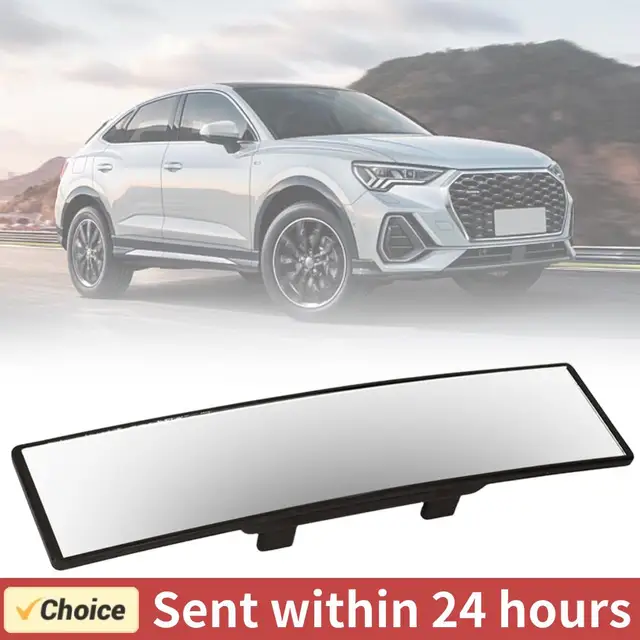 285mm Interior Anti Glare Rearview Mirror Rubber Clip Anti Glare Panoramic Rear View Mirror Wide Angle Convex Rearview Mirror