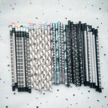 10 matite musicali in legno con gomme Articoli di cancelleria Kawaii Matite scolastiche 2B Forniture artistiche Penna da disegno per cancelleria per bambini