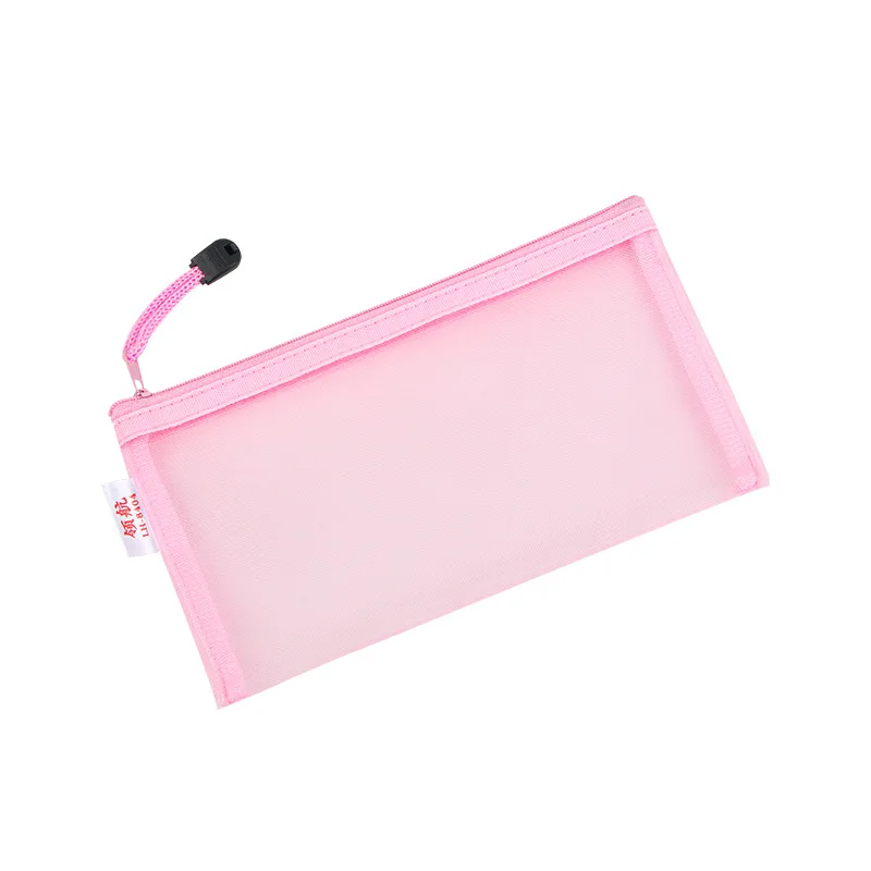 File Bag Office Folder Binder Folder Mesh Zipper Pouch Document Bag Waterproof Zip Folders School Office Supplies Pencil Case Cosmetic Makeup Bags 1 PC