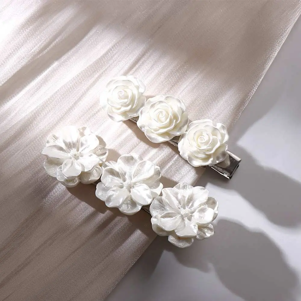 

Ornaments Headdress Hair accessories Solid Color Gift Bride Hairpin Camellia Barrettes Rose Hair Clip Women Headwear